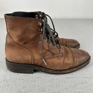 Thursday Boot Company Everyday Men's 9.5 Brown Leather Cap Toe Captain Boots